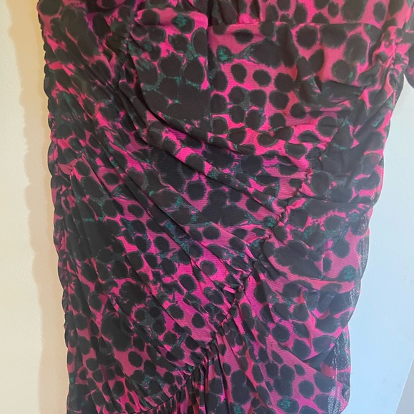 DVF Brielle Ruched Mesh Midi Dress - Picture 4 of 9